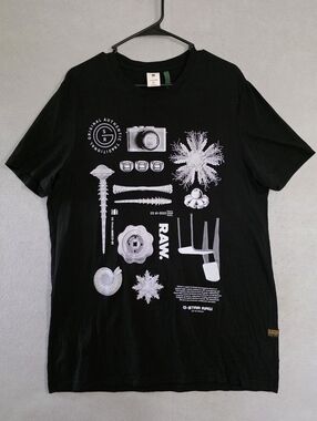 G Star Raw Mens Object Raw Graphic T Shirt Slim Size XL